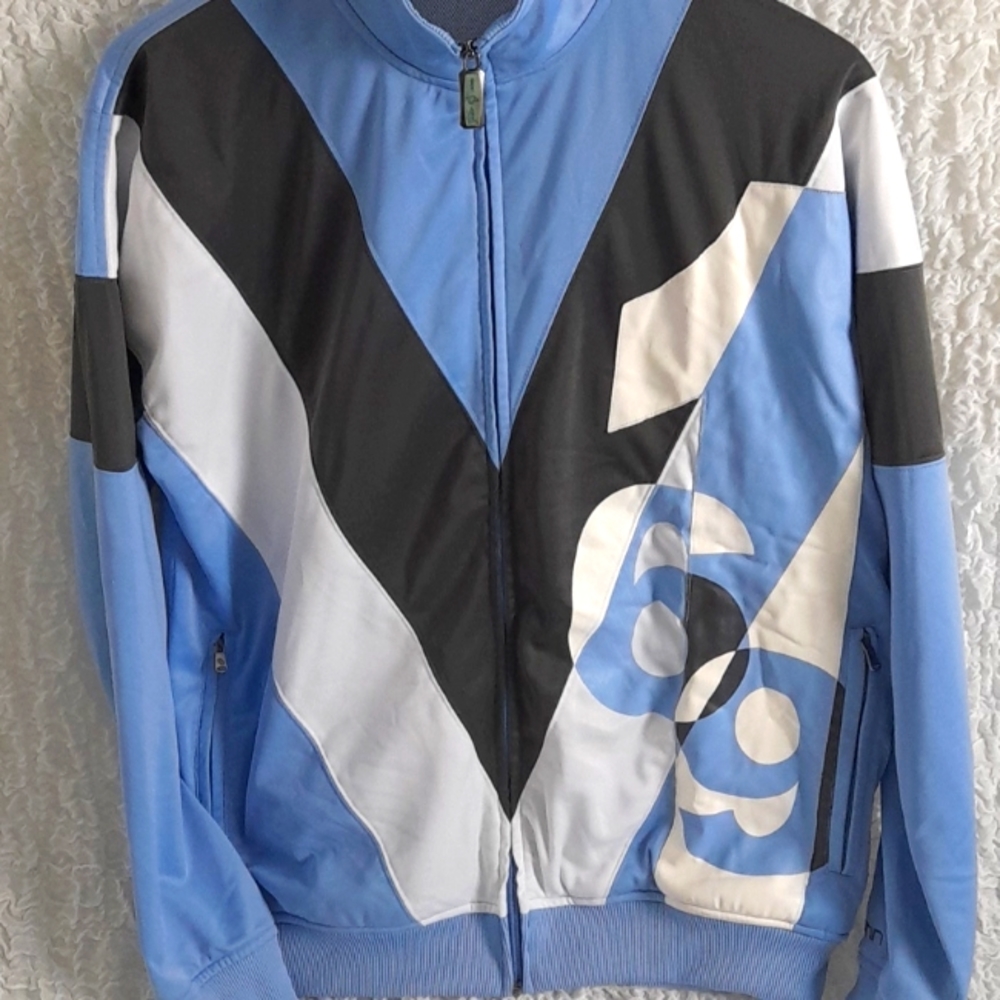 Sean John Full Zipped Sweater Jacket Small Blue #61